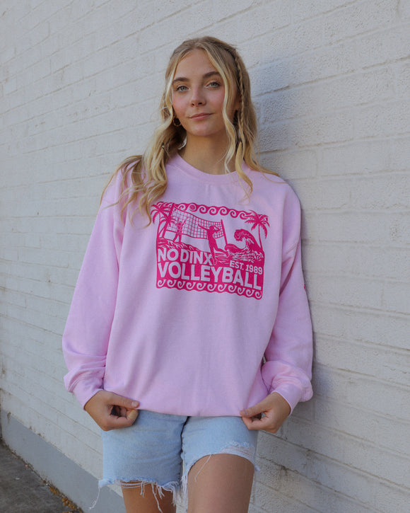 Malibu Crewneck Sweatshirt - No Dinx Volleyball