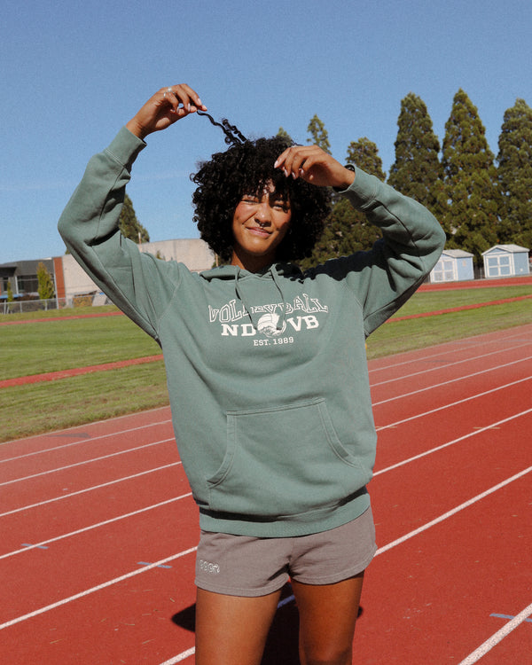 Collegiate Alpine Green Hood - No Dinx Volleyball