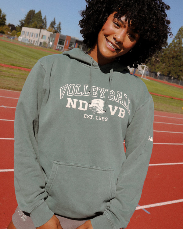 Collegiate Alpine Green Hood - No Dinx Volleyball