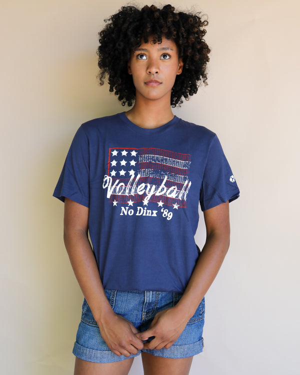 Flag Short Sleeve Shirt - No Dinx Volleyball