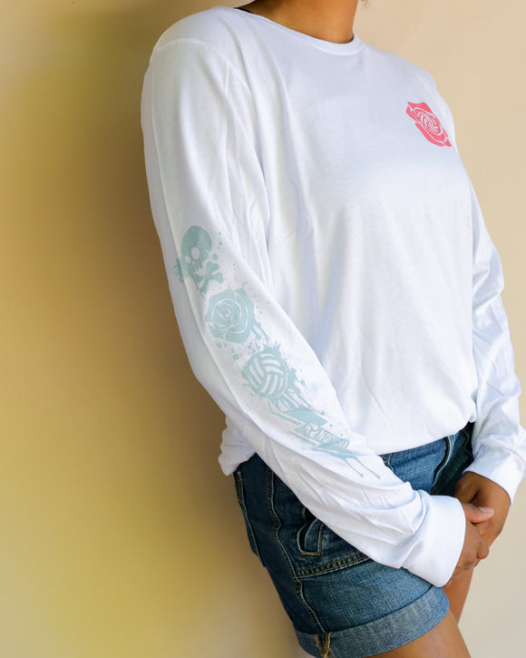 VB N' Roses Long Sleeve Shirt - No Dinx Volleyball