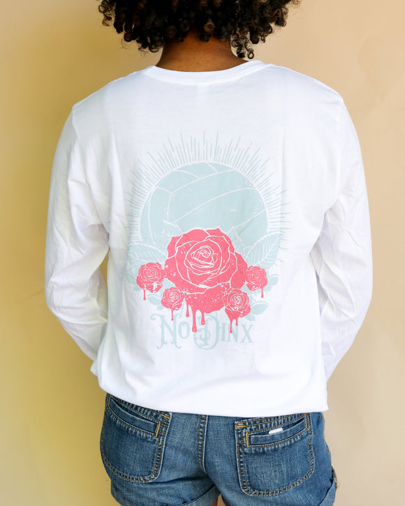 VB N' Roses Long Sleeve Shirt - No Dinx Volleyball