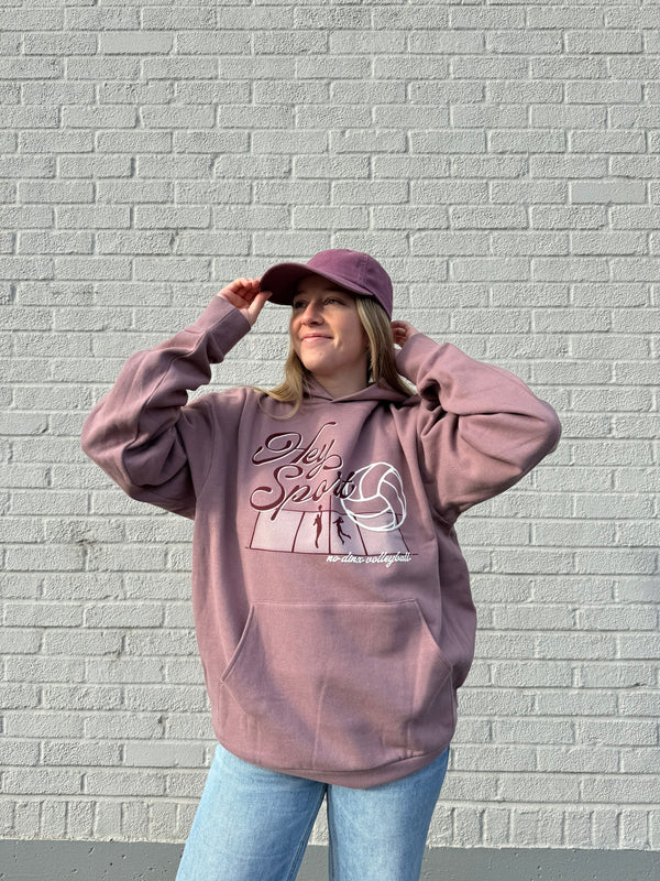Hey Sport Hooded Sweatshirt - No Dinx Volleyball