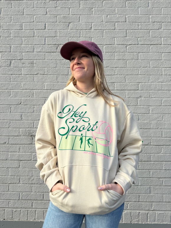 Hey Sport Hooded Sweatshirt - No Dinx Volleyball