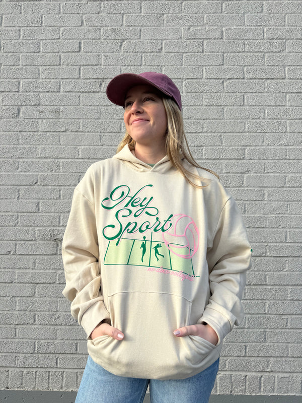 Hey Sport Hooded Sweatshirt - No Dinx Volleyball