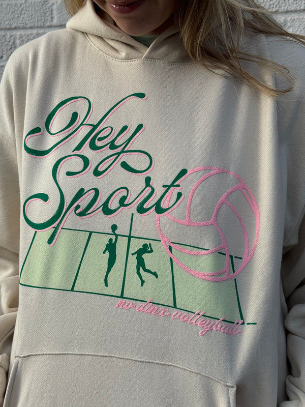 Hey Sport Hooded Sweatshirt - No Dinx Volleyball