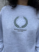 Crest Embroidered Crewneck Sweatshirt - No Dinx Volleyball