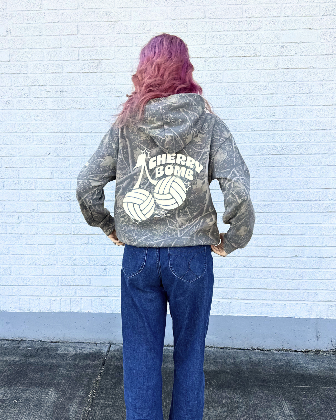 Cherry Bomb Camo Hooded Sweatshirt – No Dinx Volleyball