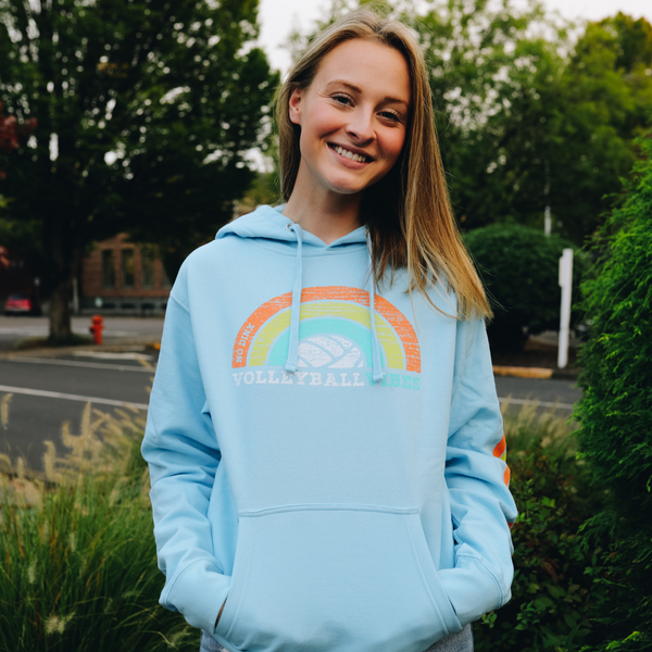 Rainbow Vibes Hoodie - No Dinx Volleyball