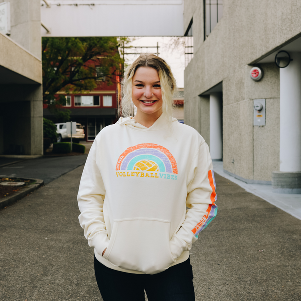 Rainbow Vibes Hoodie - No Dinx Volleyball