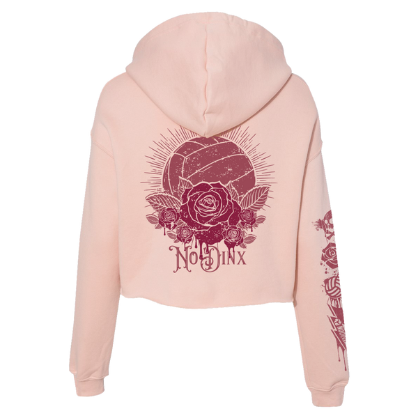 VB N' Roses Cropped Hoodie - No Dinx Volleyball
