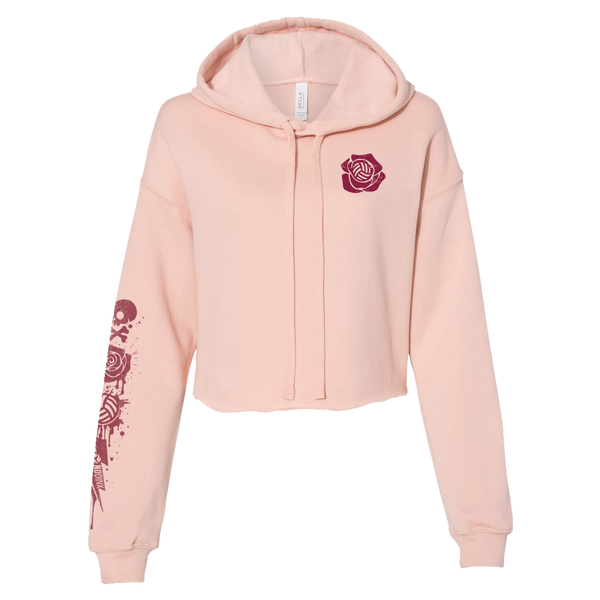 VB N' Roses Cropped Hoodie - No Dinx Volleyball