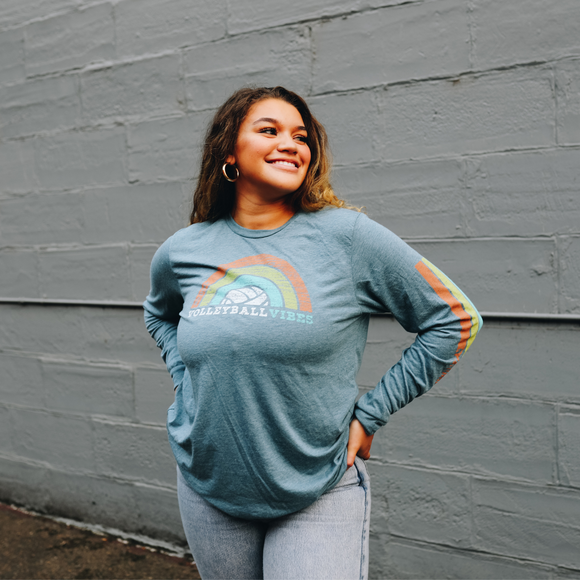 Rainbow Vibes Long Sleeve Shirt - No Dinx Volleyball