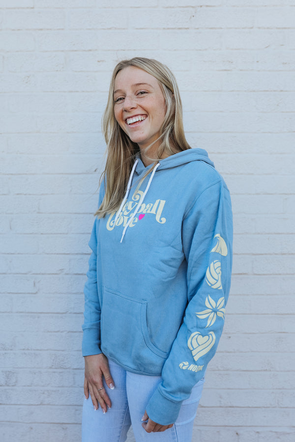 Volleyball Love Hooded Sweatshirt - No Dinx Volleyball