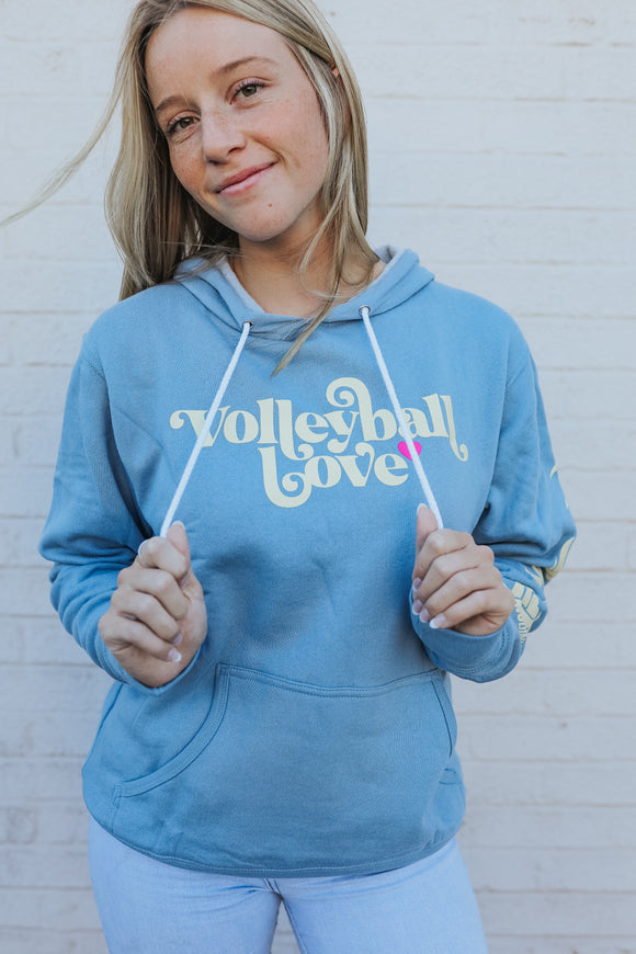 Volleyball Love Hooded Sweatshirt - No Dinx Volleyball