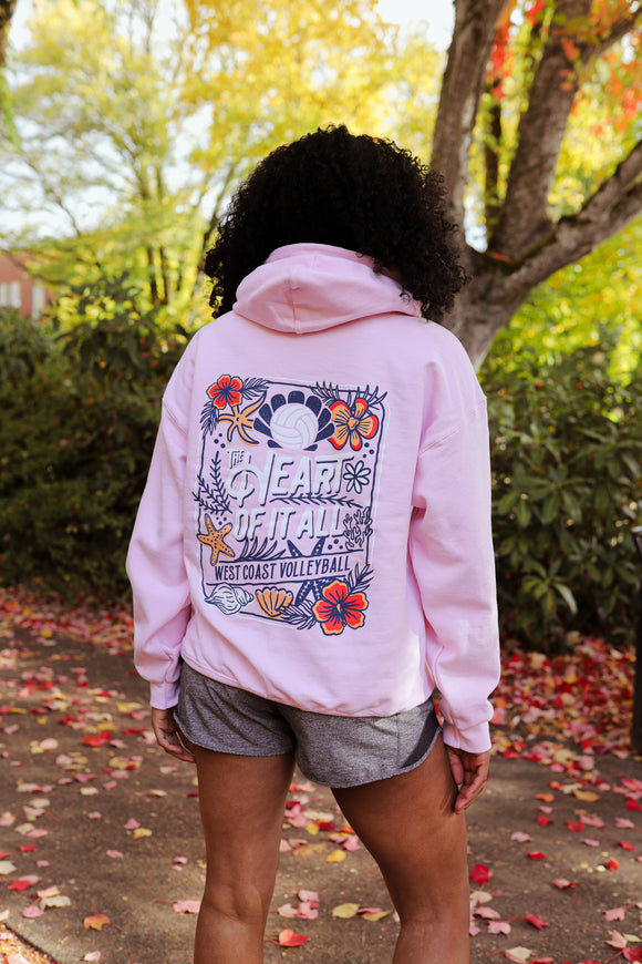 Heart Of It All Hooded Sweatshirt - No Dinx Volleyball