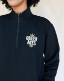 Queen Of Aces Quarter Zip Black - No Dinx Volleyball