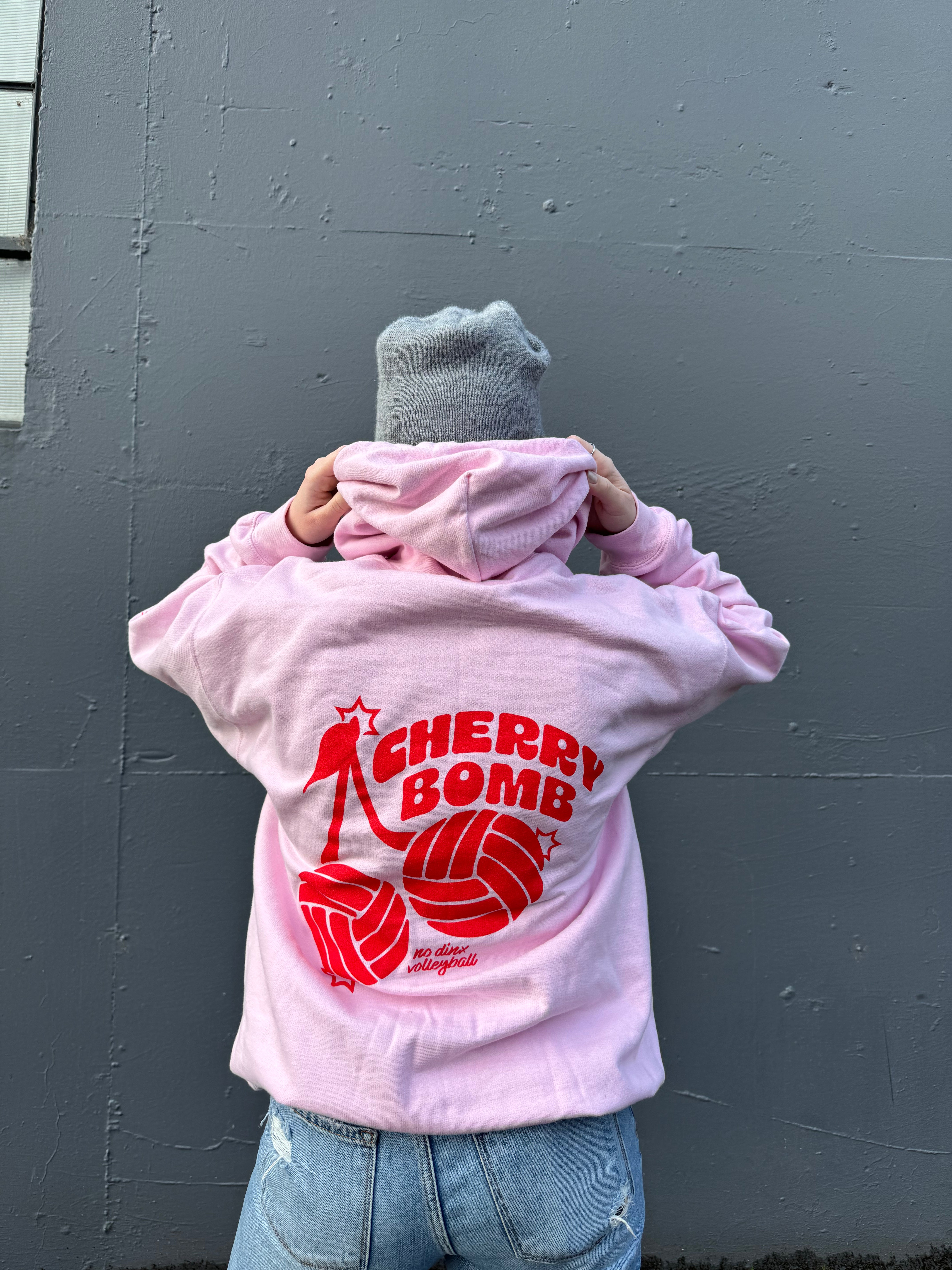 Cherry Bomb Hooded Sweatshirt – No Dinx Volleyball