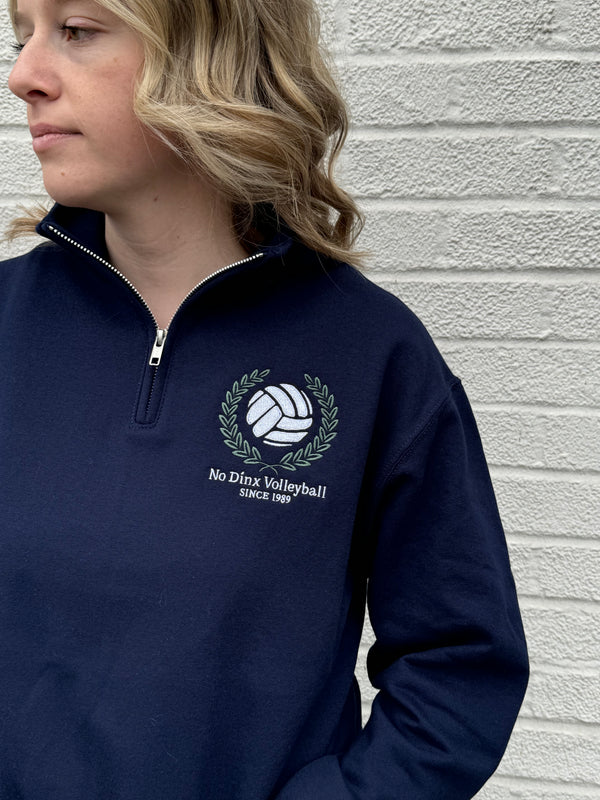 Crest Quarter Zip Sweatshirt - No Dinx Volleyball