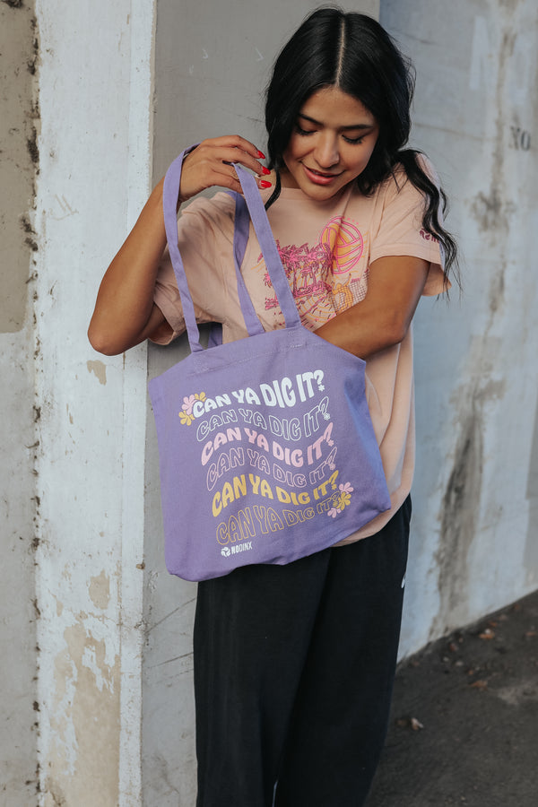 Can Ya Dig It Pigment Dyed Tote - No Dinx Volleyball
